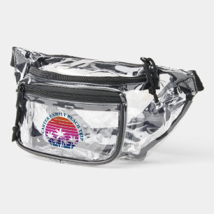 Custom Beach Cruise Tropical Palm Trees Clear Fanny Pack