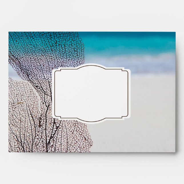 Custom Beach Destination Wedding Envelopes (Front)