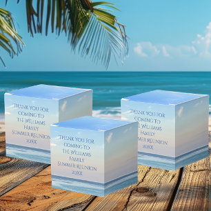 Custom Beach Family Reunion Party Sunset Favor Boxes