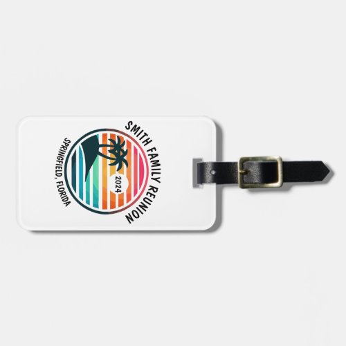 Custom Beach Family Reunion Vacation or event Luggage Tag