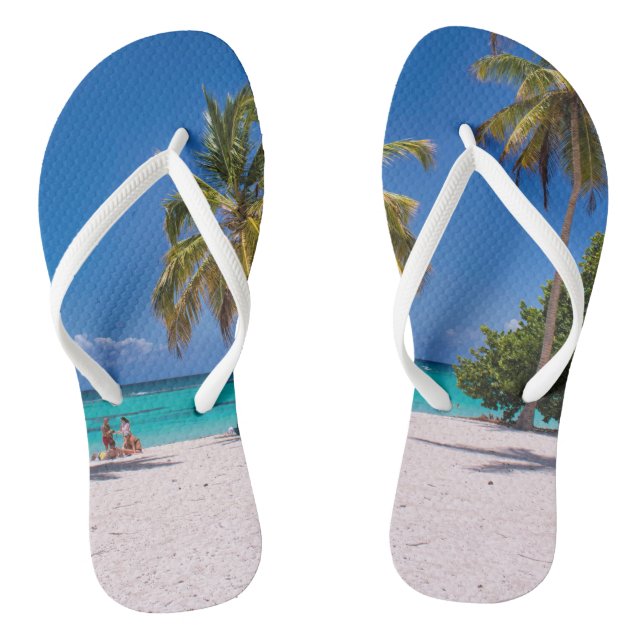 Custom Beach  Family Vacation Summer Flip Flops (Footbed)
