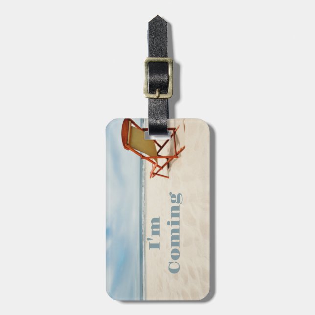 Custom Beach Luggage Tag (Front Vertical)