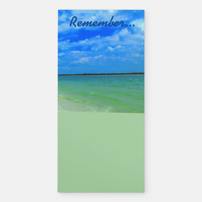 Custom Beach Magnetic  Notepad (Front)