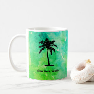 Custom Beach Palm Tree Nautical Coffee Mug