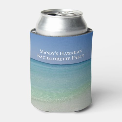 Custom Beach Photography Tropical Wedding Party Can Cooler