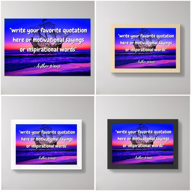 Custom Beach Quotes / Create Your Own Quote  Poster (Bring the ultimate chill vibes home with our Beach Quotes Posters)