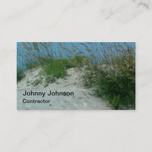 Custom Beach Sand Dune Contractor Painter Business Card