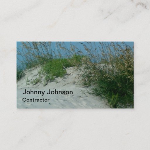 Customizable Custom Beach Sand Dune Contractor Painter Business Card