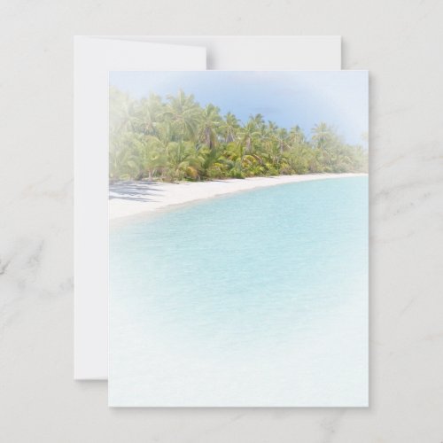 Custom Beach Sand Sea Palms Seaside Blank Template