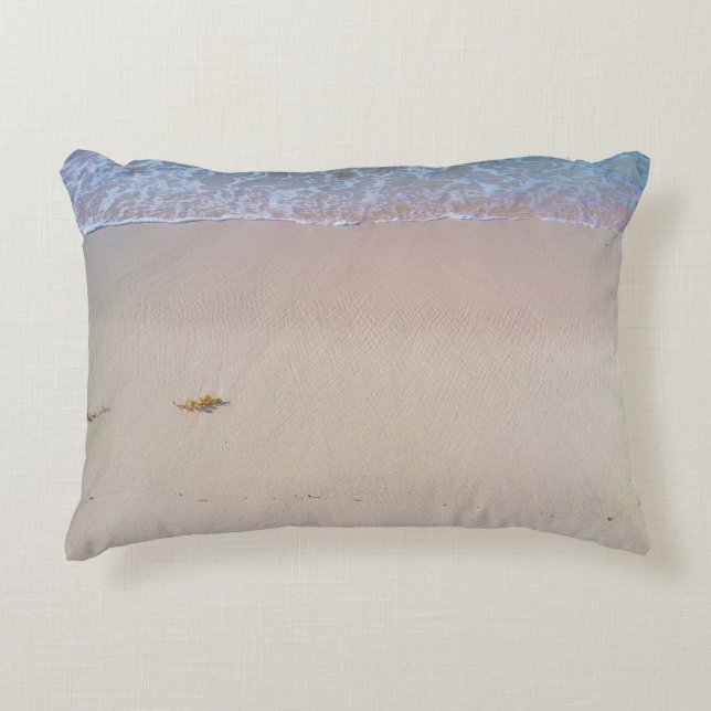 Custom Beach Scene Accent Pillow (Front)