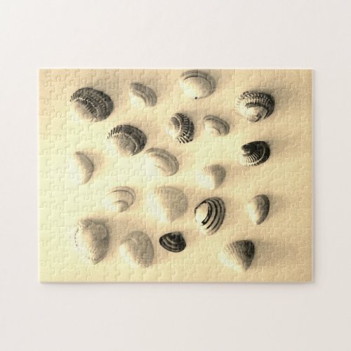 Custom beach seashells photo puzzle