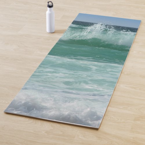Custom Beach Seaside Sea Waves Fitness Template Yoga Mat