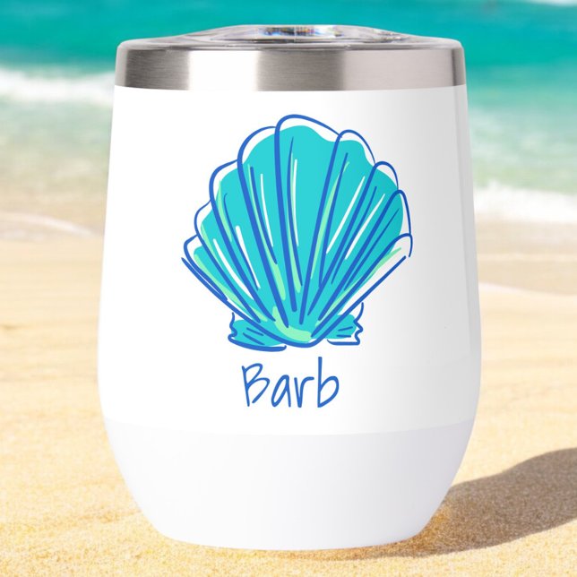 Custom Beach Shell Girls Weekend Vacation Thermal Wine Tumbler (Creator Uploaded)