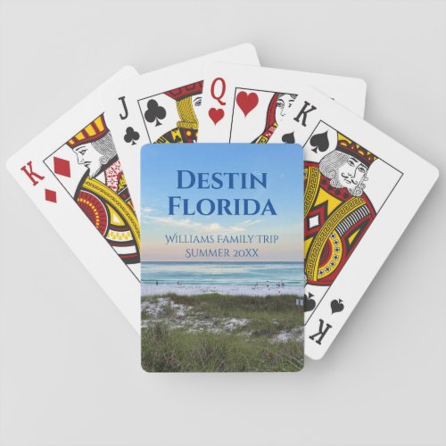 Custom Beach Town Beautiful Coastal Home Poker Cards