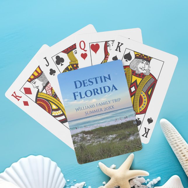Custom Beach Town Beautiful Coastal Home Poker Cards (Creator Uploaded)