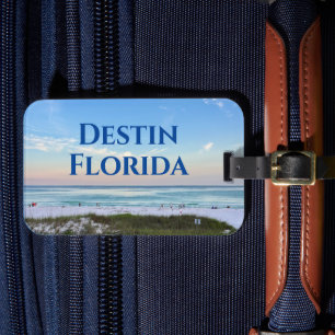 Custom Beach Town Beautiful Ocean Photo Luggage Tag