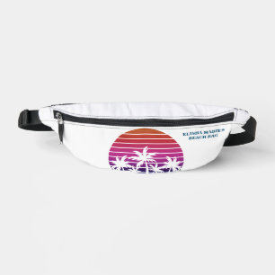 Custom Beach Vacation Cute Tropical Palm Tree Fanny Pack