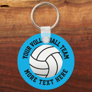 Custom beach volleyball sports photo keychain