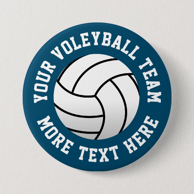Custom beach volleyball team buttons (Front)
