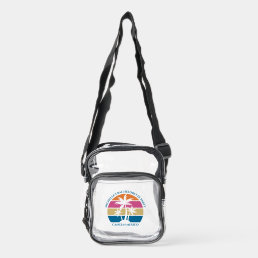 Custom Beach Wedding Coastal Bachelorette Party Clear Crossbody Bag