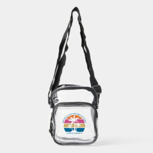Custom Beach Wedding Coastal Bachelorette Party Clear Crossbody Bag