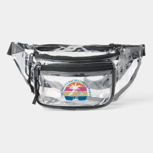 Custom Beach Wedding Coastal Bachelorette Party Clear Fanny Pack