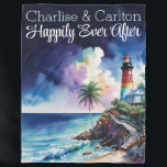 Custom Beach Wedding Happily Ever After Fleece Blanket<br><div class="desc">Custom beach wedding Happily Ever After fleece blankets are the perfect gift for a newlywed couple heading off to a tropical coastal island retreat for their honeymoon. The bride and groom will love this night time lighthouse beach scene on a blanket they will treasure long after their honeymoon in paradise....</div>