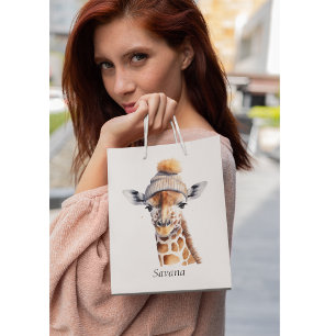 Custom Beanie Bunch Giraffe Winter Hat Bag