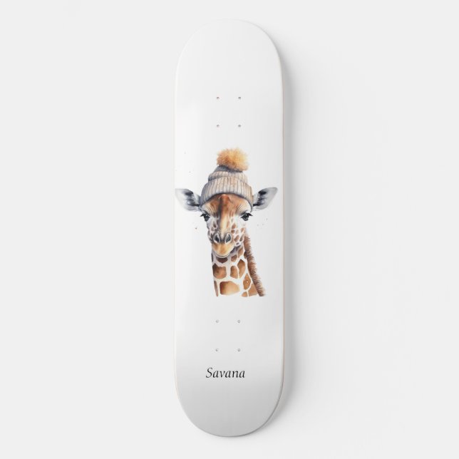 Custom Beanie Bunch Giraffe Winter Hat Board (Front)