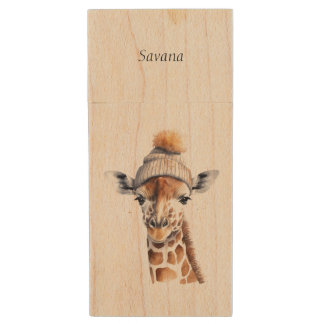 Custom Beanie Bunch Giraffe Winter Hat Drive