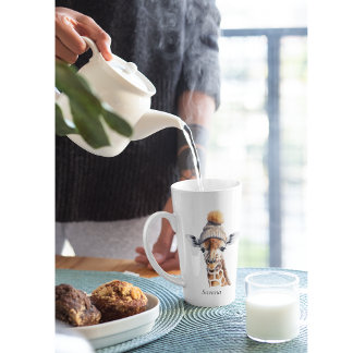 Custom Beanie Bunch Giraffe Winter Hat Mug