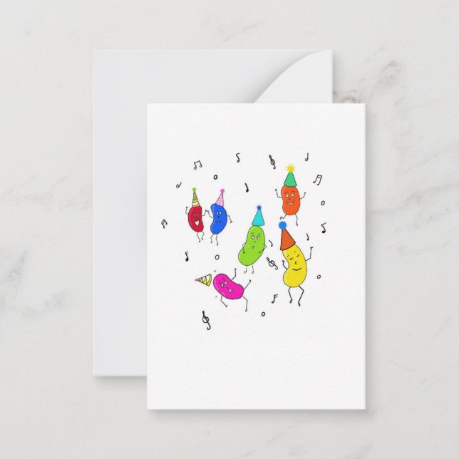 Custom Beans. cute beans Note Card (Front)
