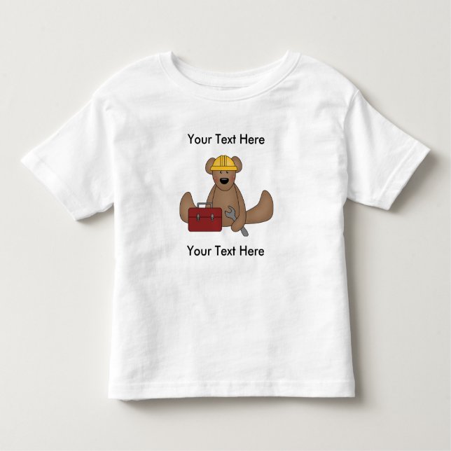 Custom Bear Construction T-shirt (Front)
