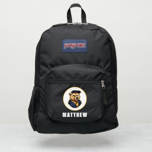 CUSTOM Bear Mascot  Blue  Gold _ School College JanSport Backpack