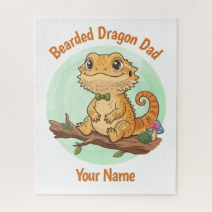 Custom Bearded Dragon Dad Jigsaw Puzzle