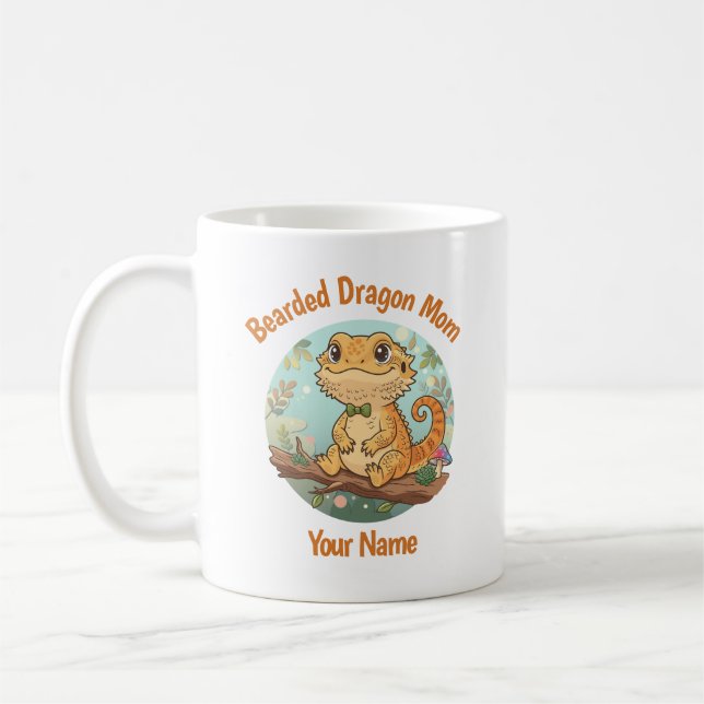 Custom Bearded Dragon Mom Mug (Left)