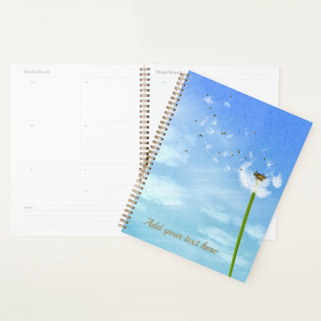 Custom Beautiful Blue Sky and Spring your text Planner (Display)