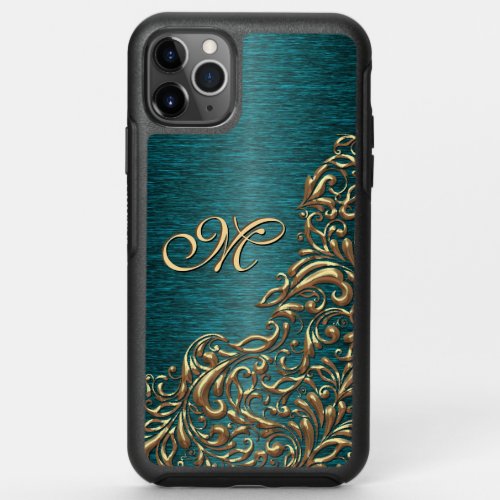 Custom Beautiful Chic Baroque Floral Swirl Pattern OtterBox Symmetry iPhone 11 Pro Max Case