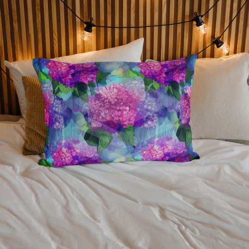 Custom Beautiful Hydrangea Accent Pillow