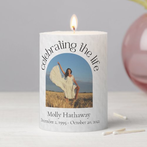 Custom Beautiful Minimalist Photo Prayer Candle