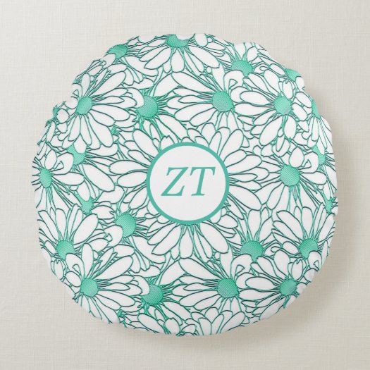 Custom Beautiful Teal and White Floral