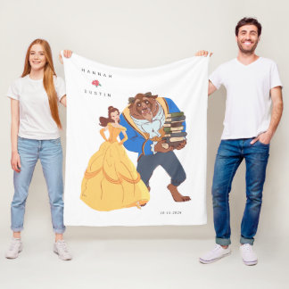 Custom Beauty and the Beast Wedding Wedding Fleece Blanket