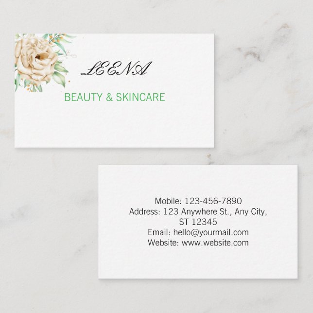 CUSTOM BEAUTY BUSINESS CARD (Front/Back)