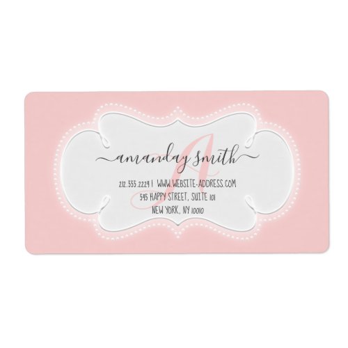Custom Beauty Studio  Small Business Bridal Pink Label