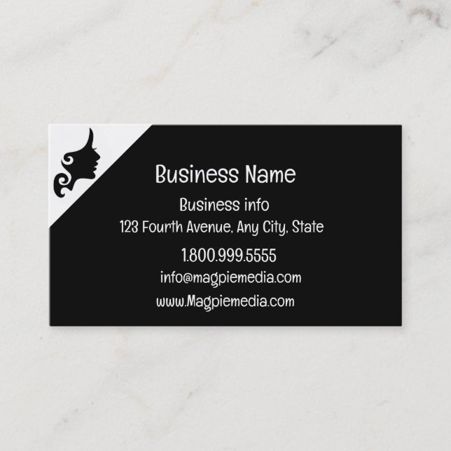 Custom Beauty Stylist Esthetician Business Card (Front)