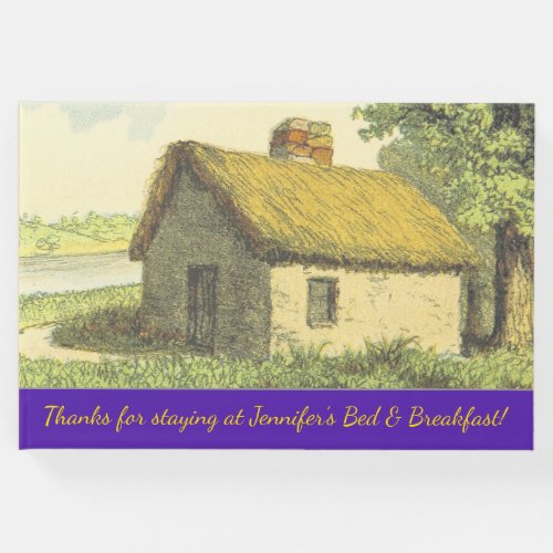 Custom Bed  Breakfast Name  Rustic Cottage Guest Book