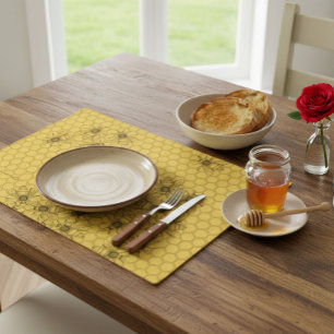 Custom Bee Apiary Cloth Placemat
