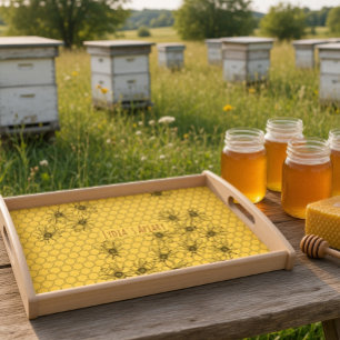 Custom Bee Apiary Serving Tray
