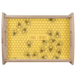 Custom Bee Apiary  Serving Tray