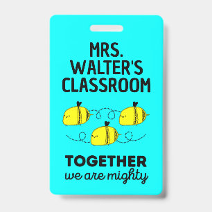 Custom Bee Badge Team Spirit Top Teacher Accessory